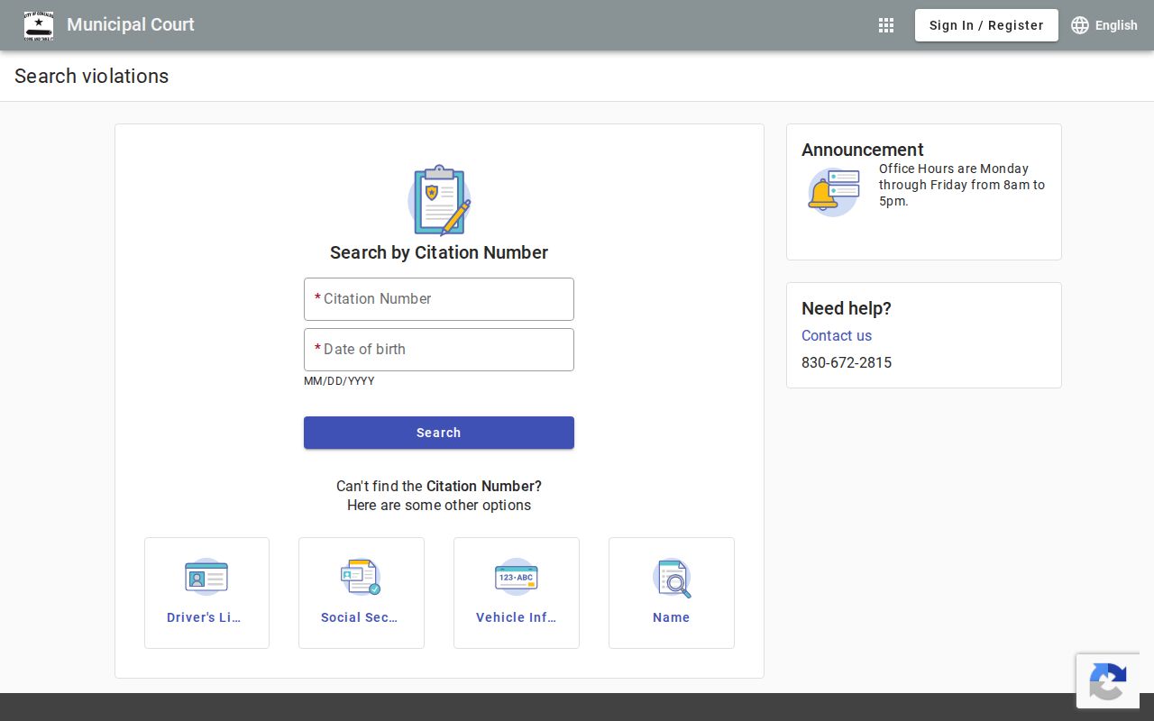 Gonzales court record citation lookup fields